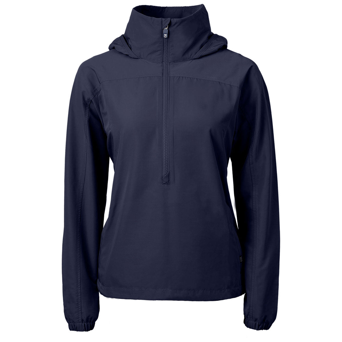 Cutter & Buck Women's Stylish Navy Blue Charter Eco Recycled Adventure Anorak Jacket