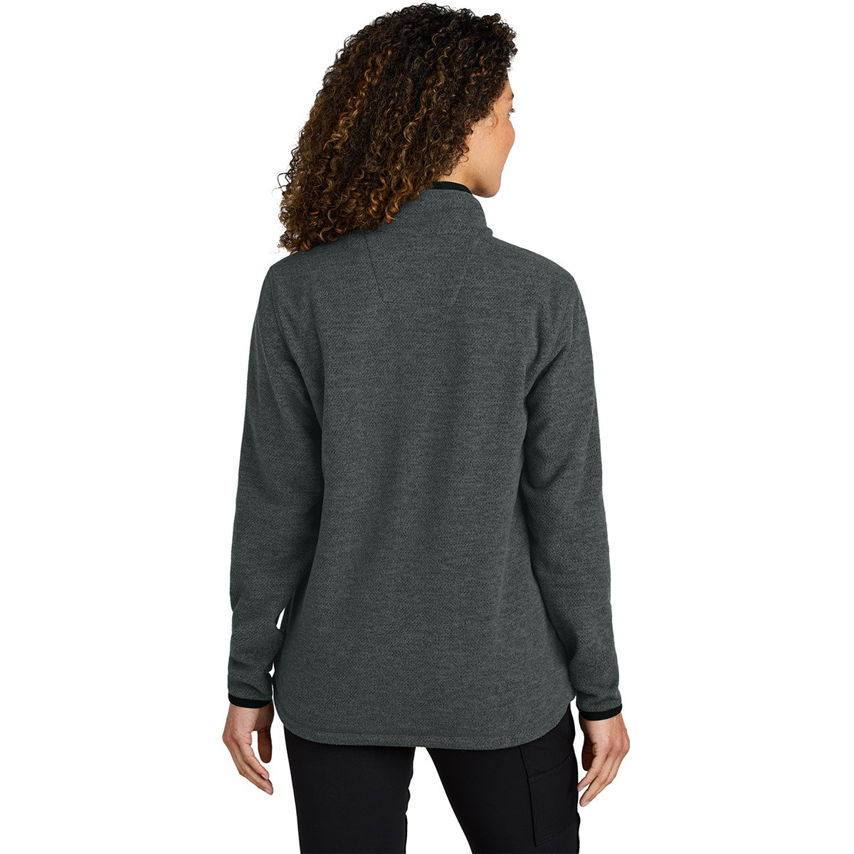 Carhartt Women's Cozy Carbon Heather Textured Full-Zip Fleece Jacket
