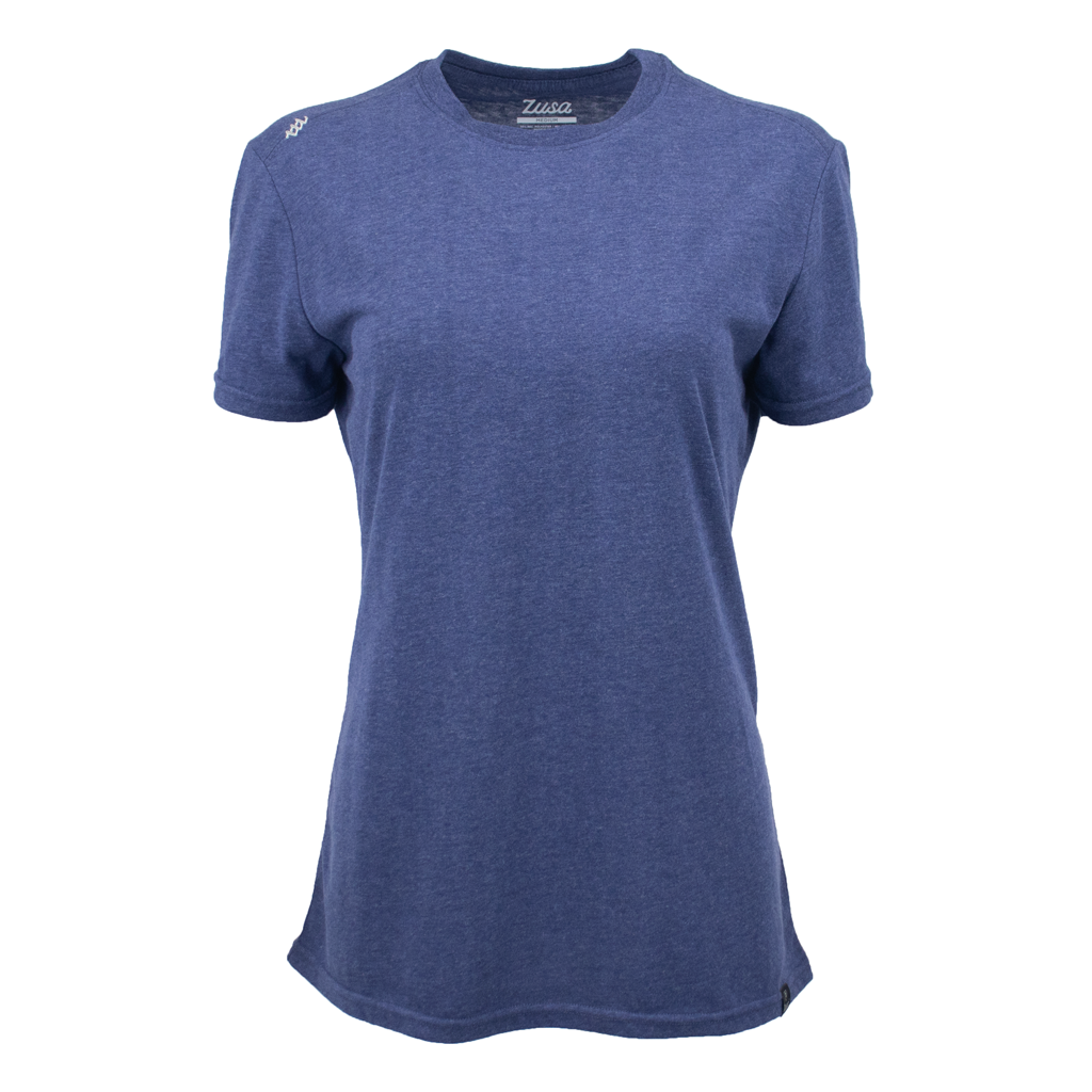 Zusa Women's True Navy Heather Tamarac Tee: A Sustainable Fashion Statement