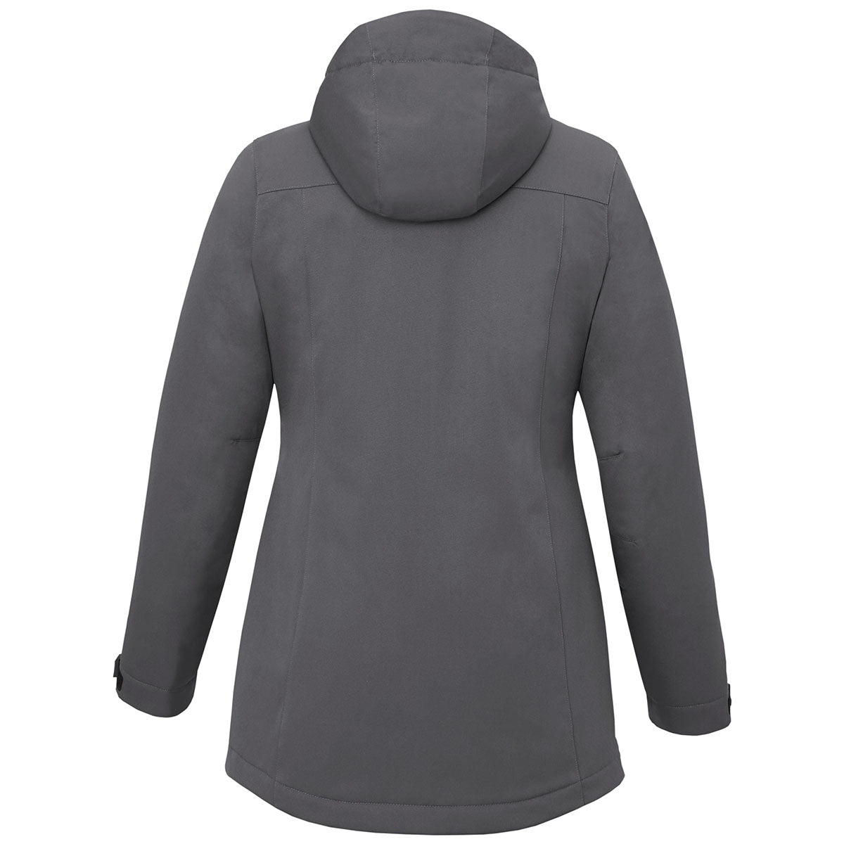 Elevate Women's Steel Grey Lena Eco Water-Repellent Insulated Hooded Jacket: Your Ultimate Rainy-Day Essential