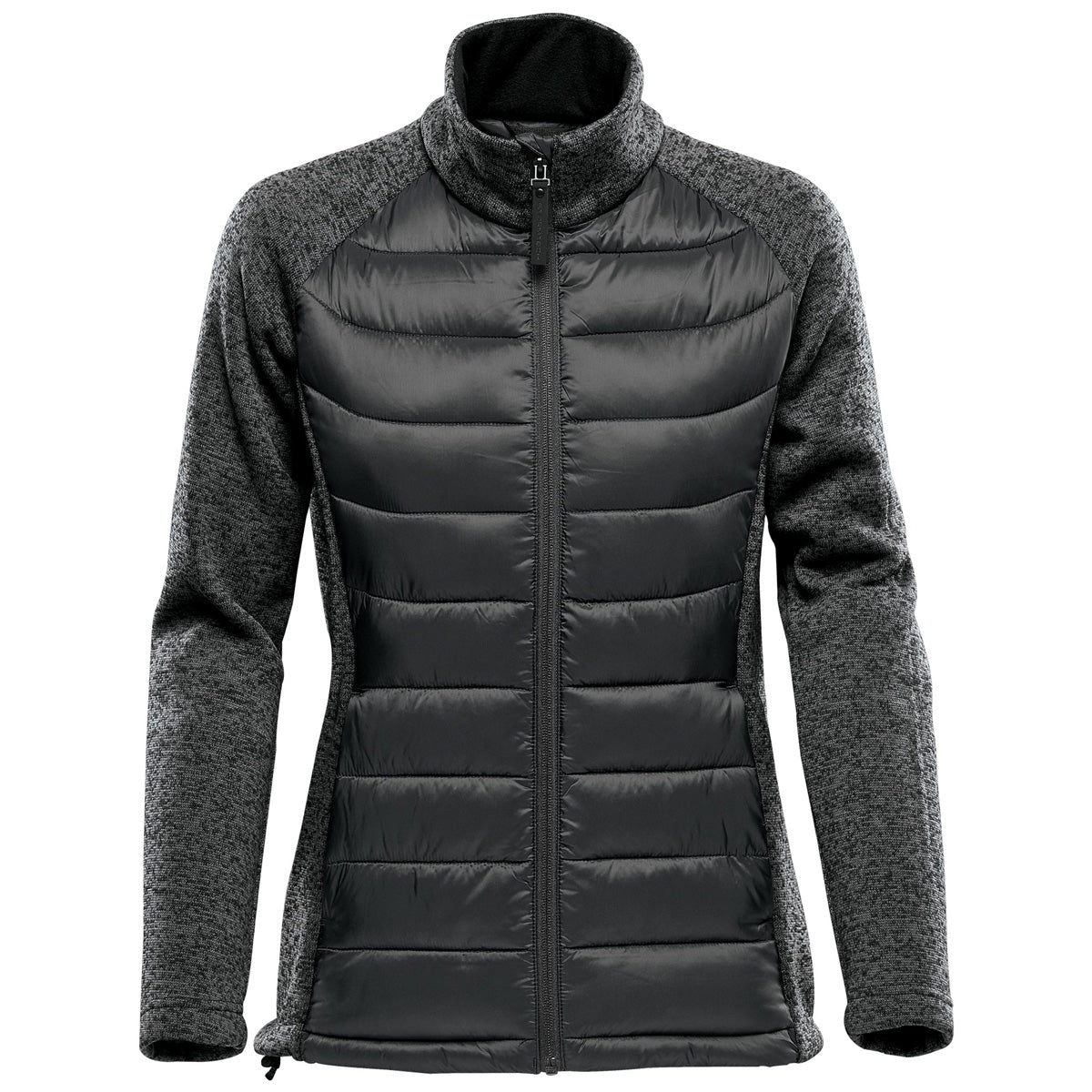 Stormtech Women's Black/Dolphin Heather Narvik Hybrid Jacket - A Futuristic Cold-Weather Essential