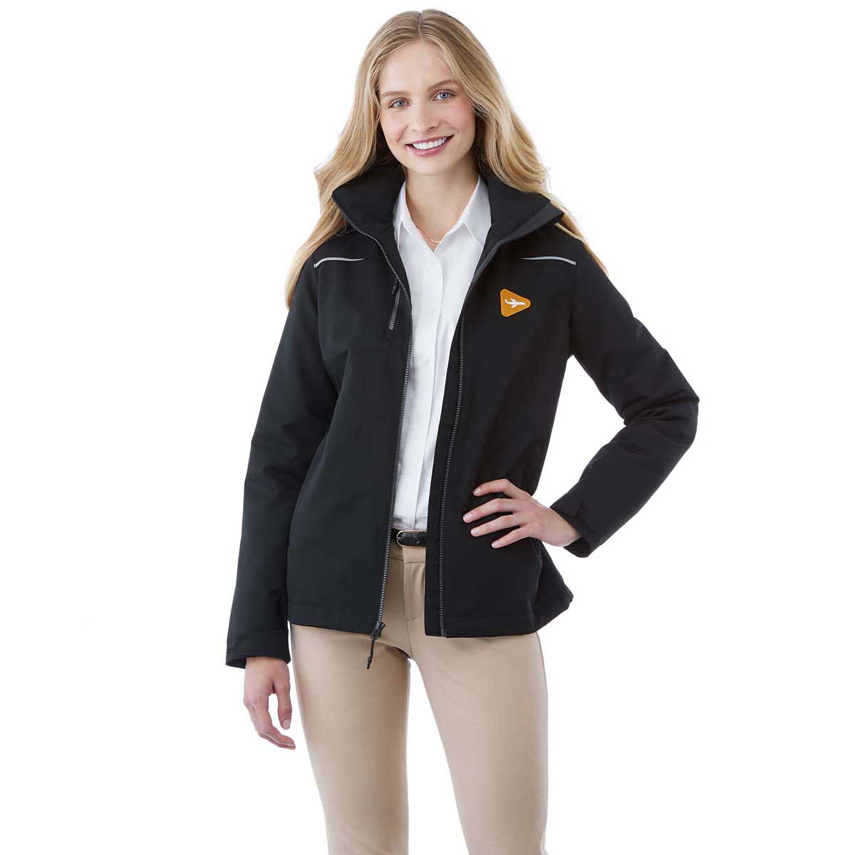 Elevate Women's Stylish Black Colton Fleece Lined Jacket - A Must-Have!