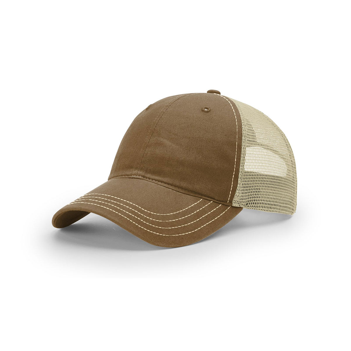 Richardson Driftwood/Khaki Mesh Back Split Washed Trucker Hat: A Stylish Outdoor Essential