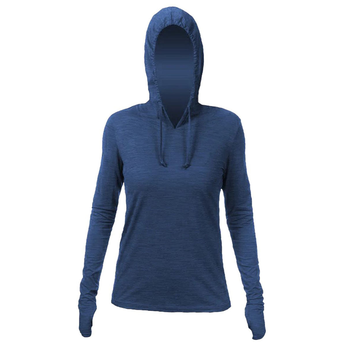 ANETIK Women's Navy Heathered Breeze Tech Hooded T-Shirt: Your Ultimate Comfort Companion