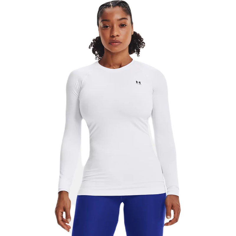 Under Armour Women's Stunning White/Black Authentics Crew - Must-Have Warm-Up Gear