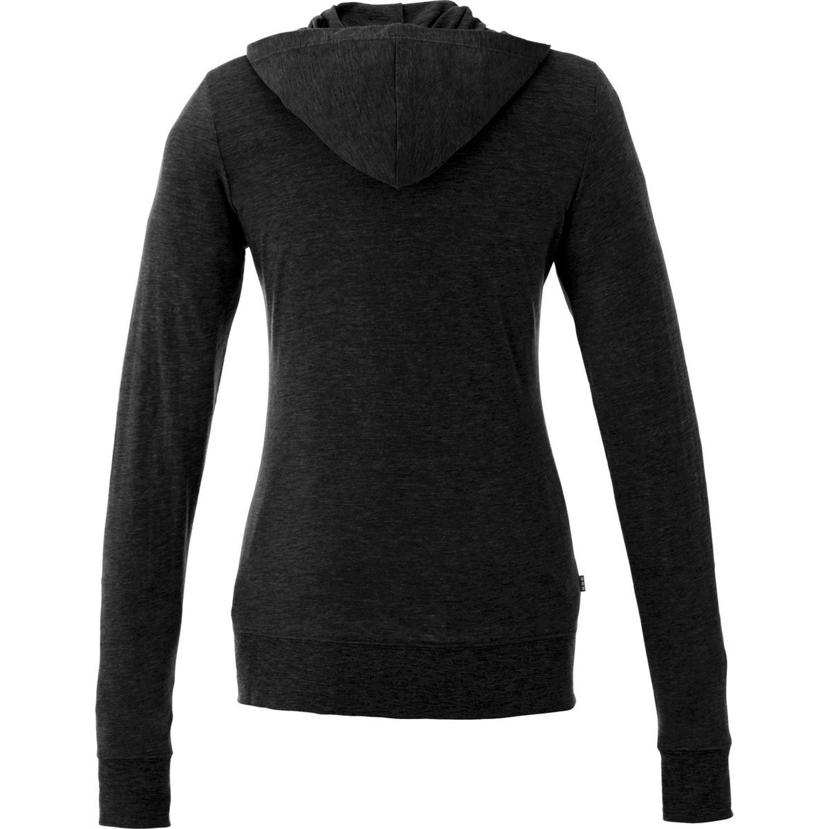 Elevate Women's Stylish Black Garner Knit Full Zip Hoodie