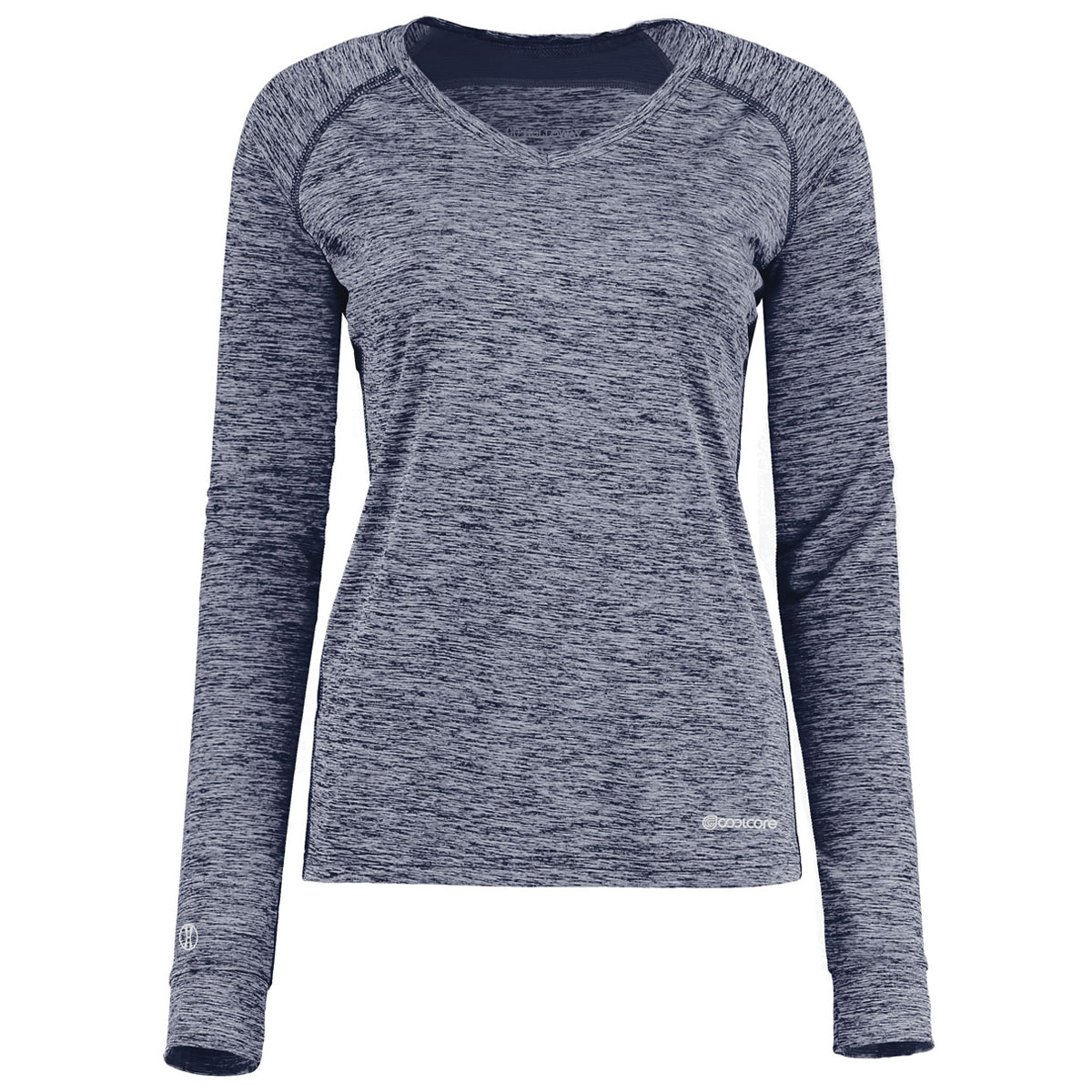Holloway Women's Navy Heather Electrify Coolcore Long Sleeve Tee: A Stylish and Functional Top