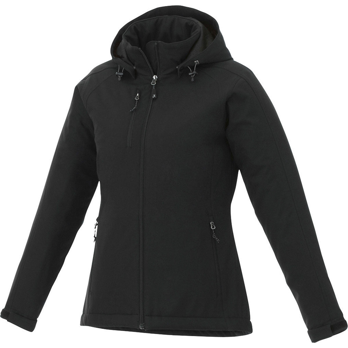 Elevate Women's Stylish Black Bryce Insulated Softshell Jacket
