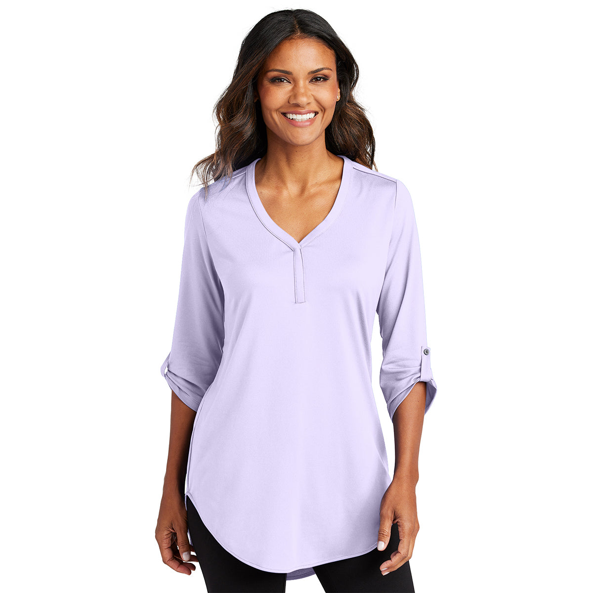 Port Authority Women's Stunning Bright Lavender City Stretch 3/4-Sleeve Tunic