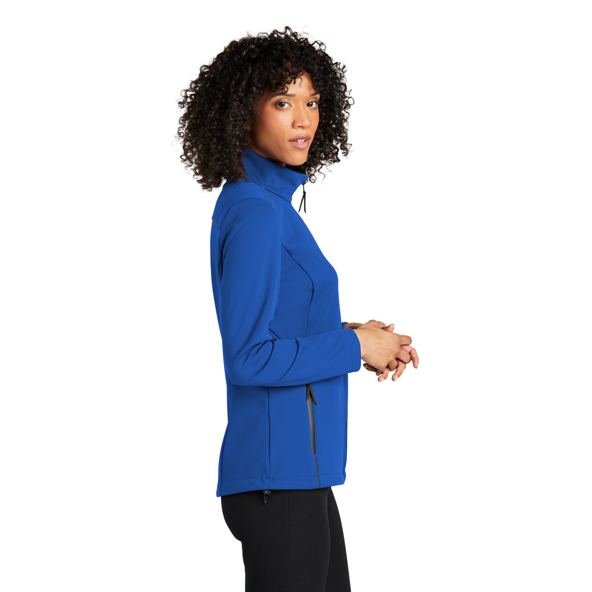 Port Authority Women's True Royal Tech Soft Shell Jacket - A Fashionable Statement