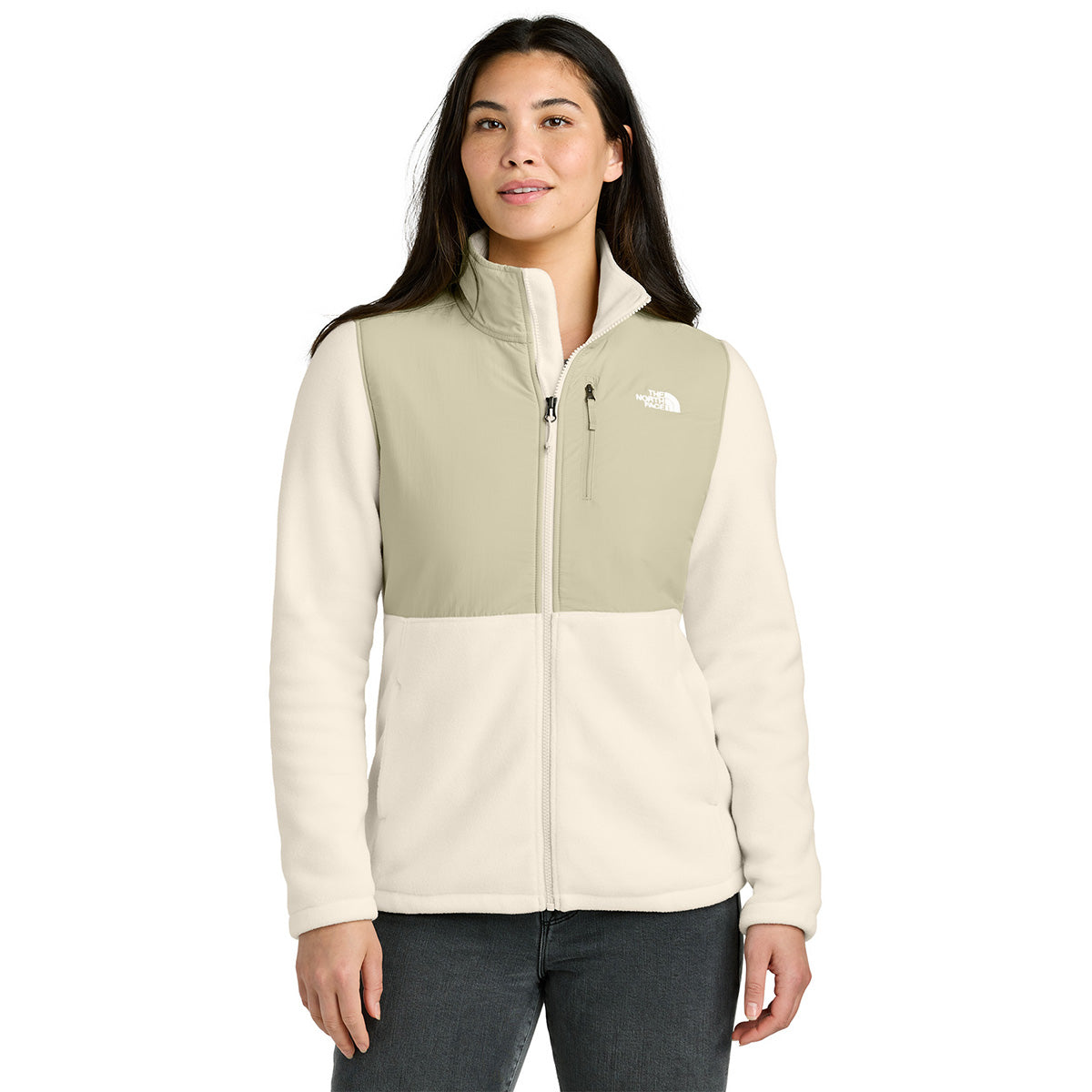 The North Face Women's Gardenia White/Gravel Highest Peak Full-Zip Fleece Jacket - Your Ultimate Adventure Companion