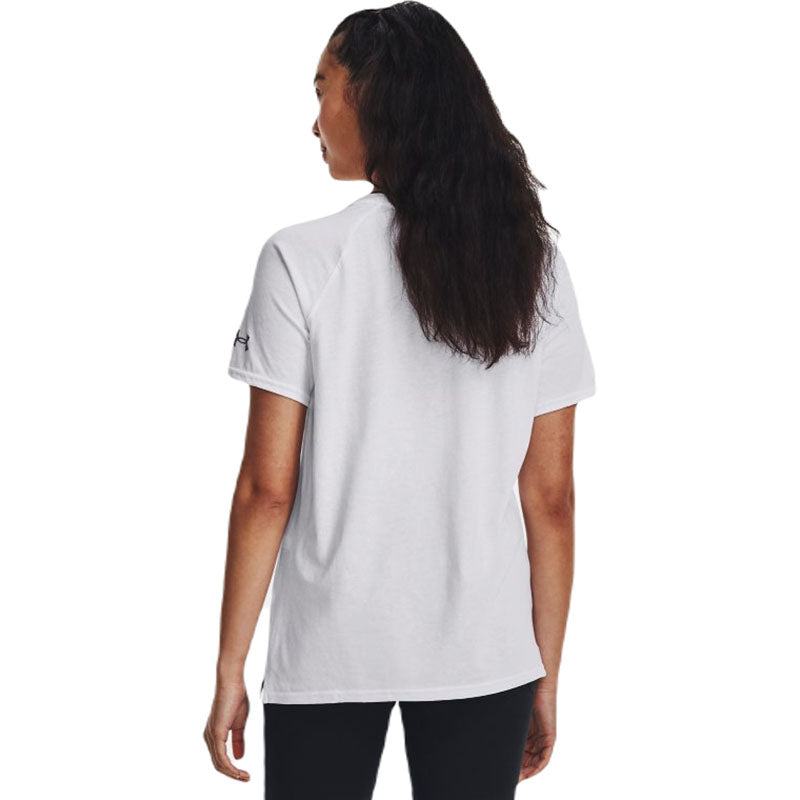Under Armour Women's Stunning White/Steel Athletic Short Sleeve Sweatshirt