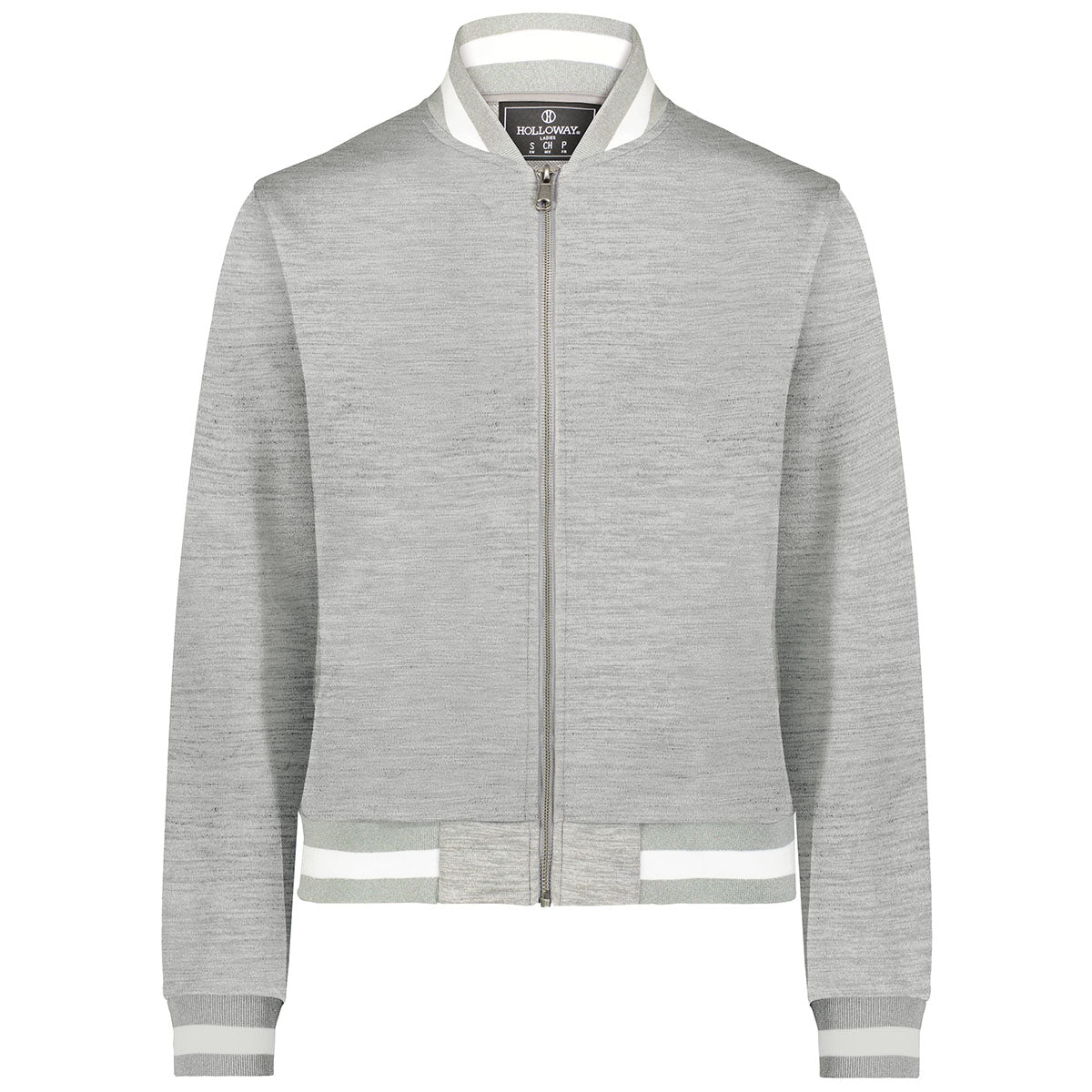 Holloway Women's Stylish Heather/White V-Street Full Zip Athletic Jacket
