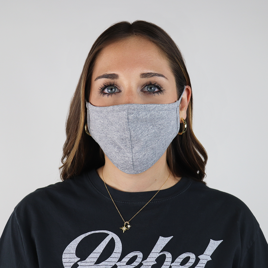 Zusa Grey Heather Peachy Stylish Face Cover - 2 Ply