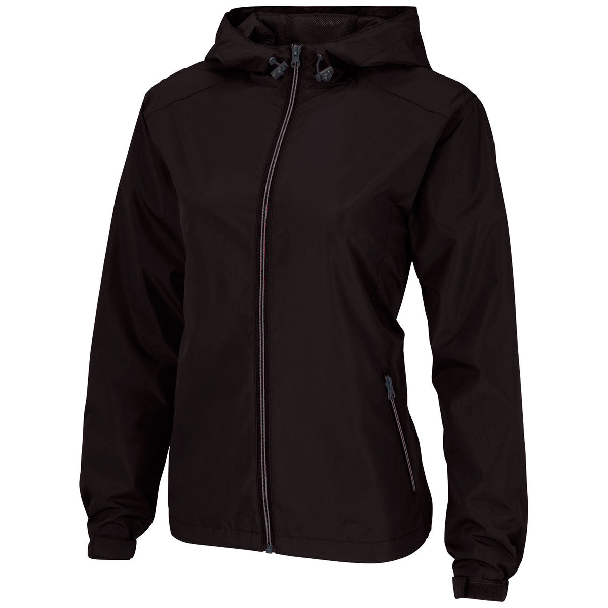 Vantage Women's Stylish Black Newport Packable Rain Jacket