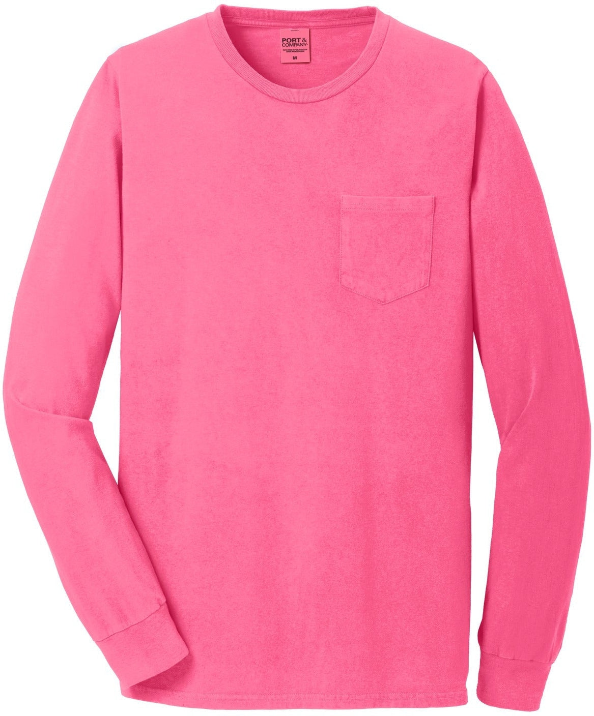 Hurry! Limited Stock - Port & Company Beach Wash Garment-Dyed Long Sleeve Pocket Tee