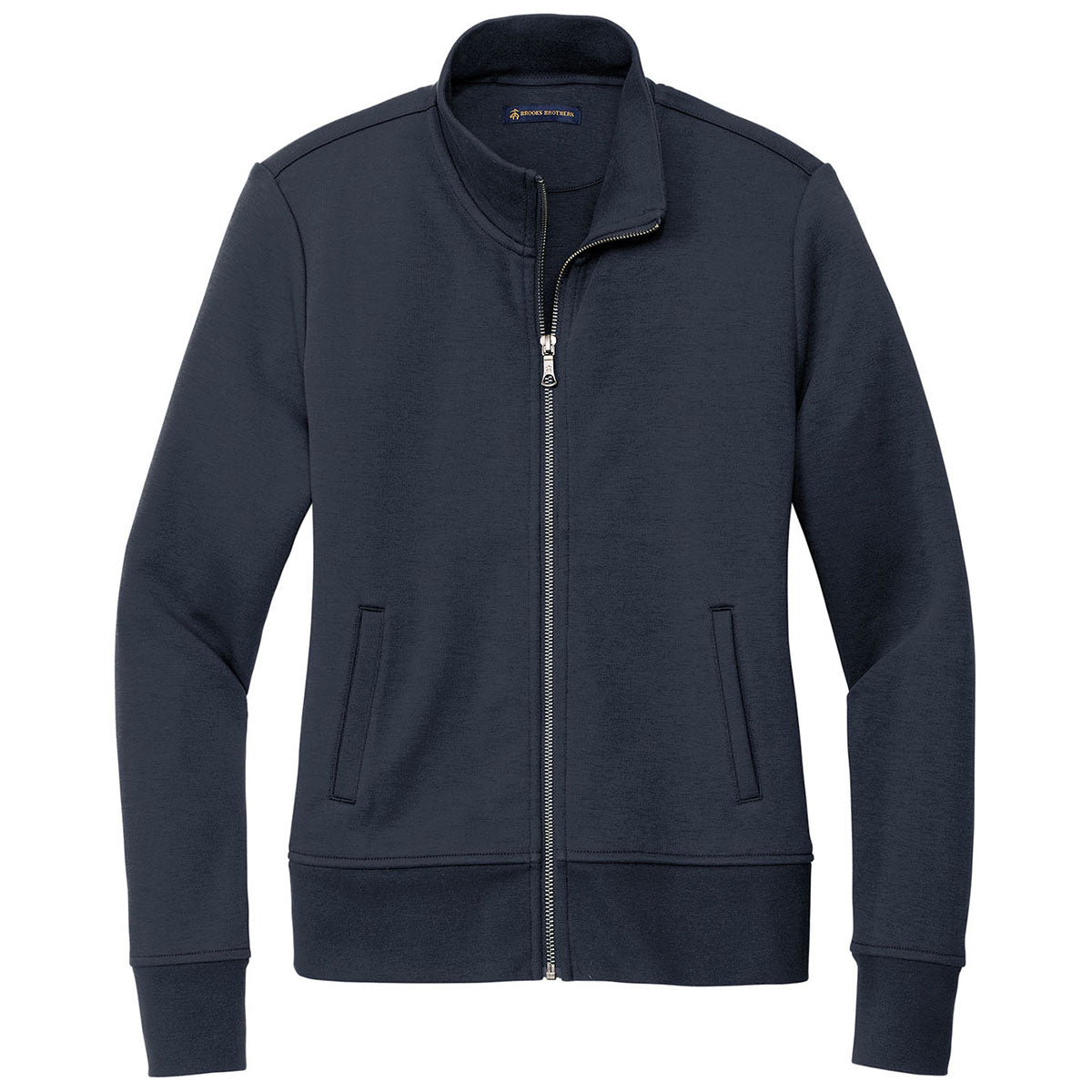 Brooks Brothers Women's Stunning Night Navy Double-Knit Full Zip Jacket