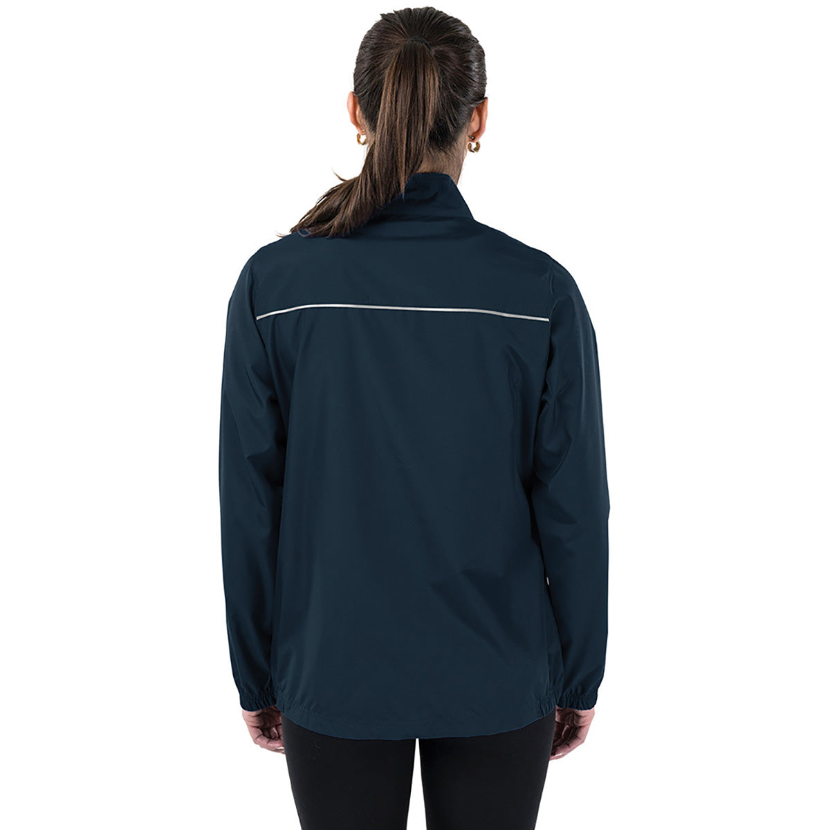 Charles River Women's Navy Skyline Pack-N-Go Reflective Jacket: Show Your Pride!