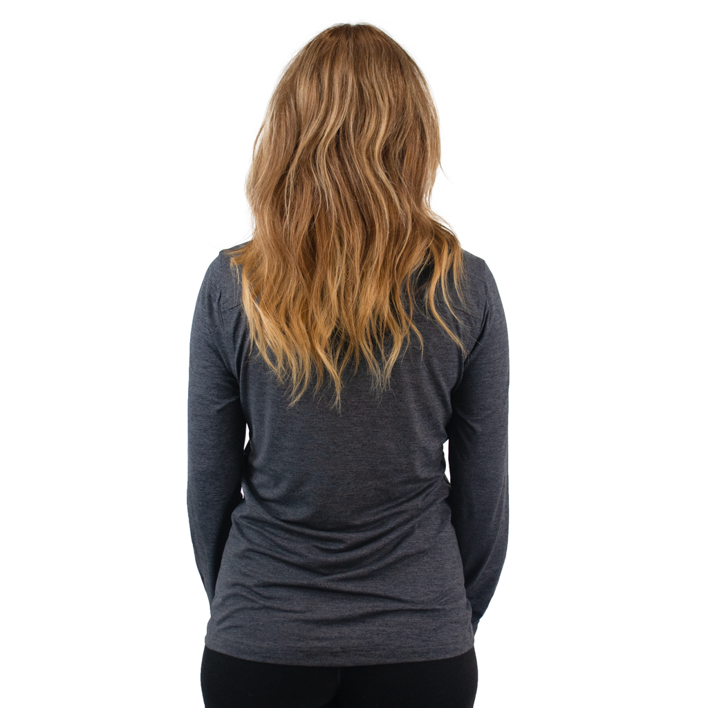 Zusa Women's Stunning Charcoal Heather Brisk Quarter Zip - A Must-Have!