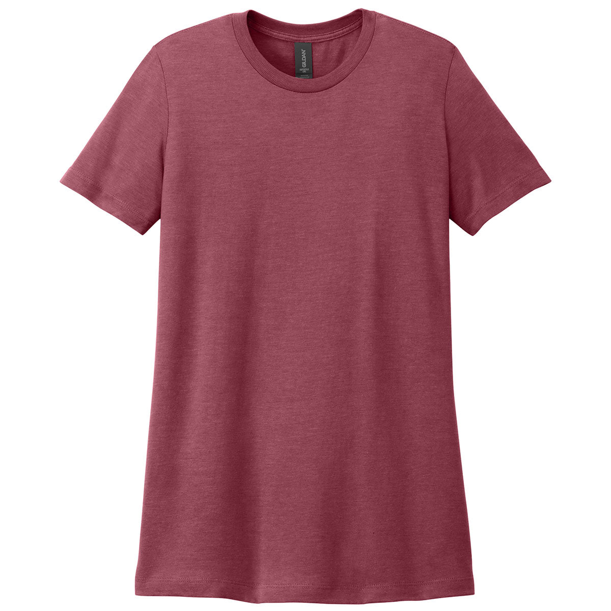 Gildan Women's Maroon Mist Softstyle CVC T-Shirt: Stylish and Comfortable!