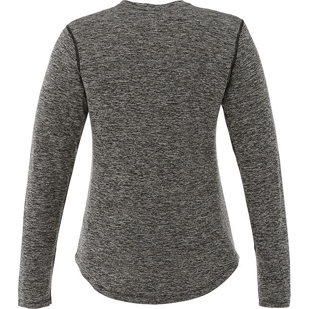 Elevate Women's Stunning Heather Dark Charcoal Quadra Long Sleeve Shirt