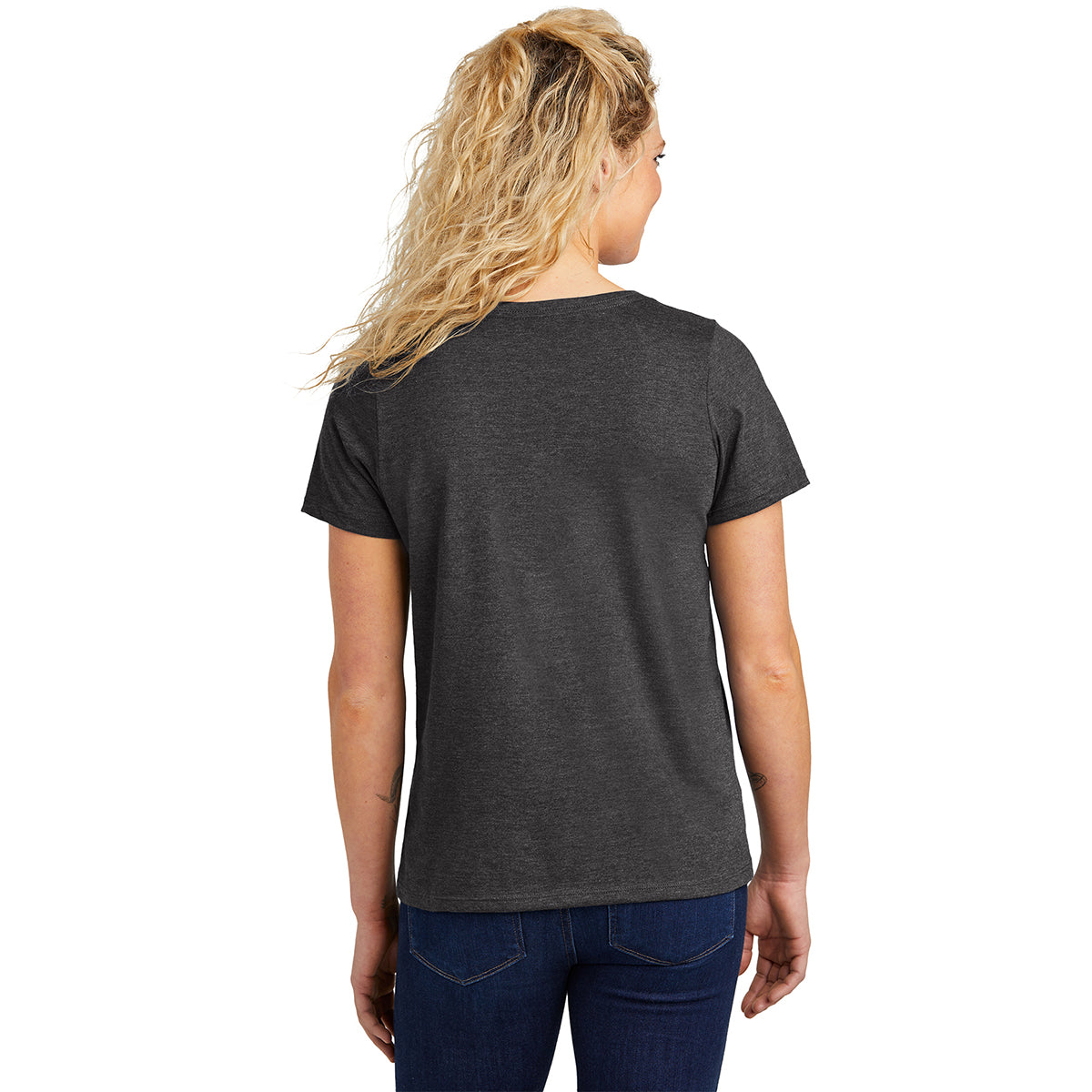 Volunteer Knitwear Women's Dark Heather Grey V-Neck Tee: A Must-Have Daily Essential