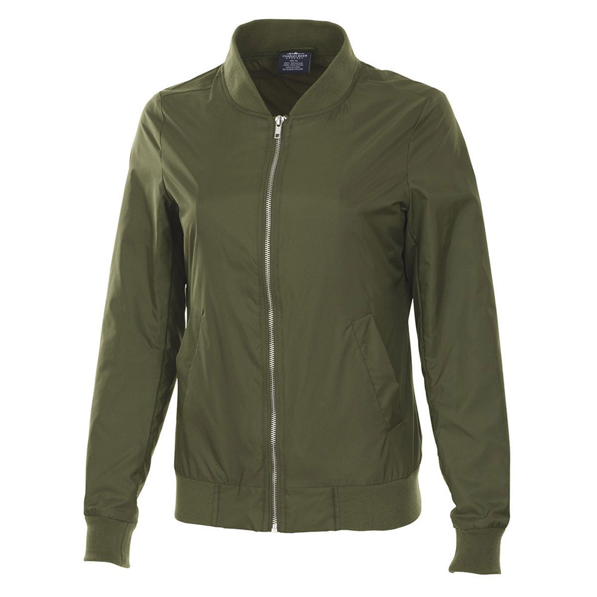 Charles River Women's Olive Boston Flight Jacket - A Stylish Essential