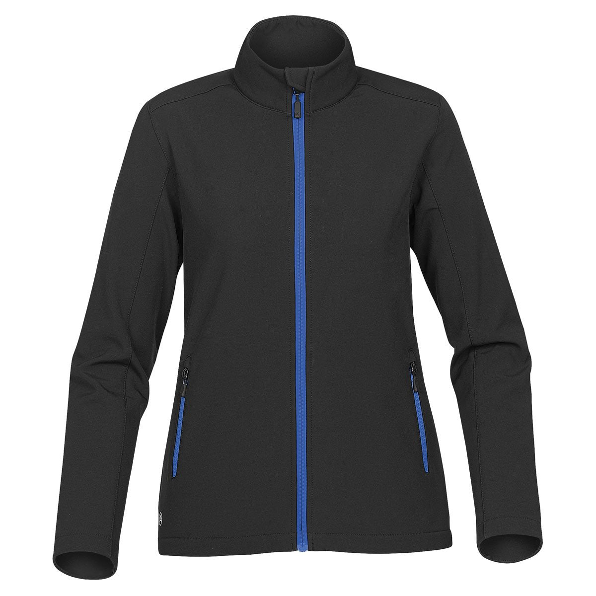 Stormtech Women's Stunning Black/Azure Blue Orbiter Softshell Jacket