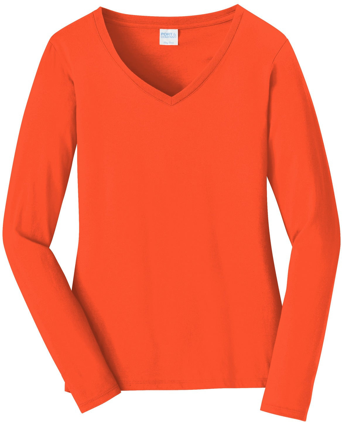 Hurry! Limited Stock - Port & Company Ladies' Favorite Long Sleeve V-Neck Tee