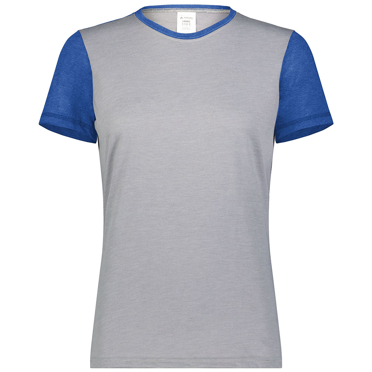 Augusta Sportswear Women's Gameday Vintage Ringer Tee - Grey Heather/Royal Heather