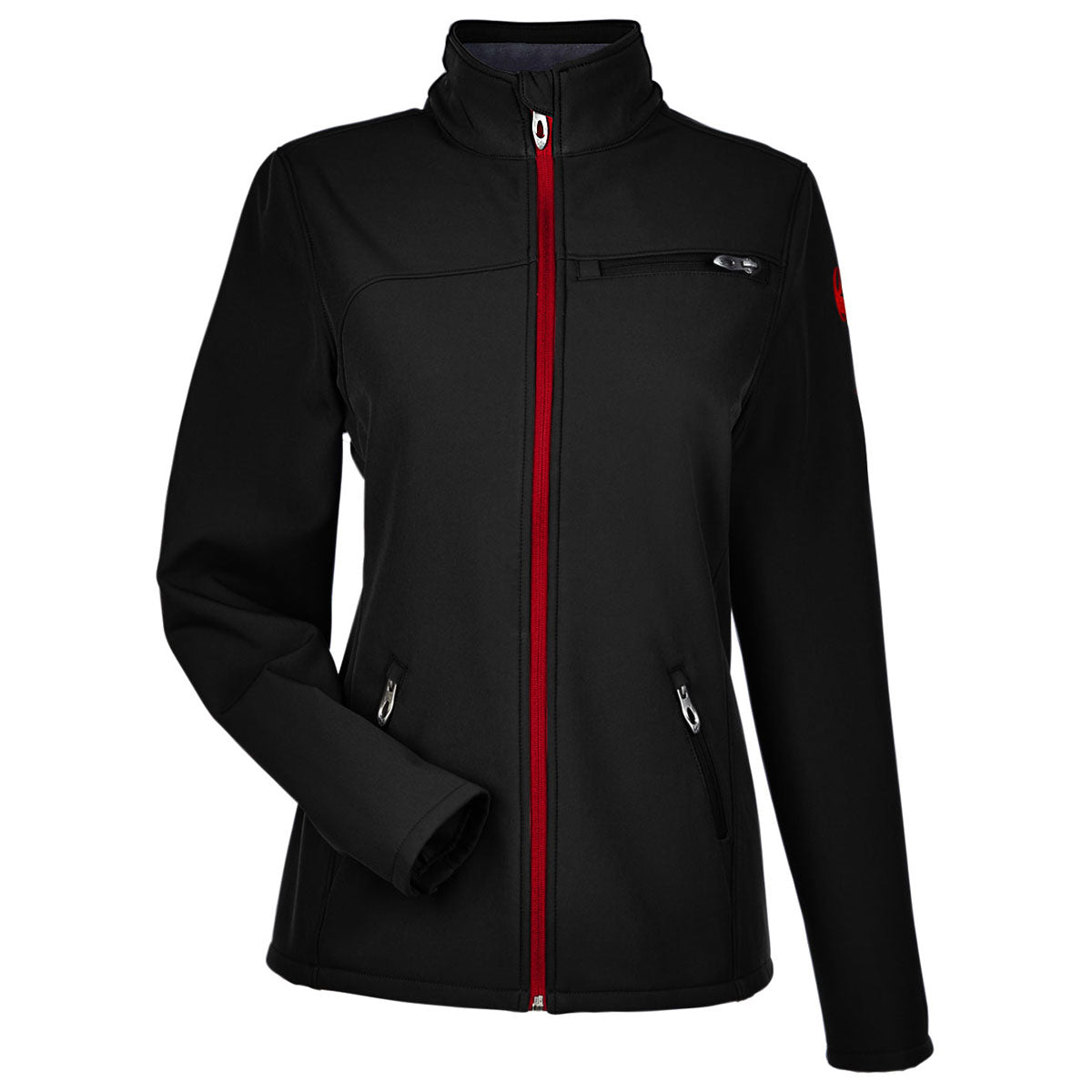 Spyder Women's Stunning Black/Red Transport Softshell Jacket
