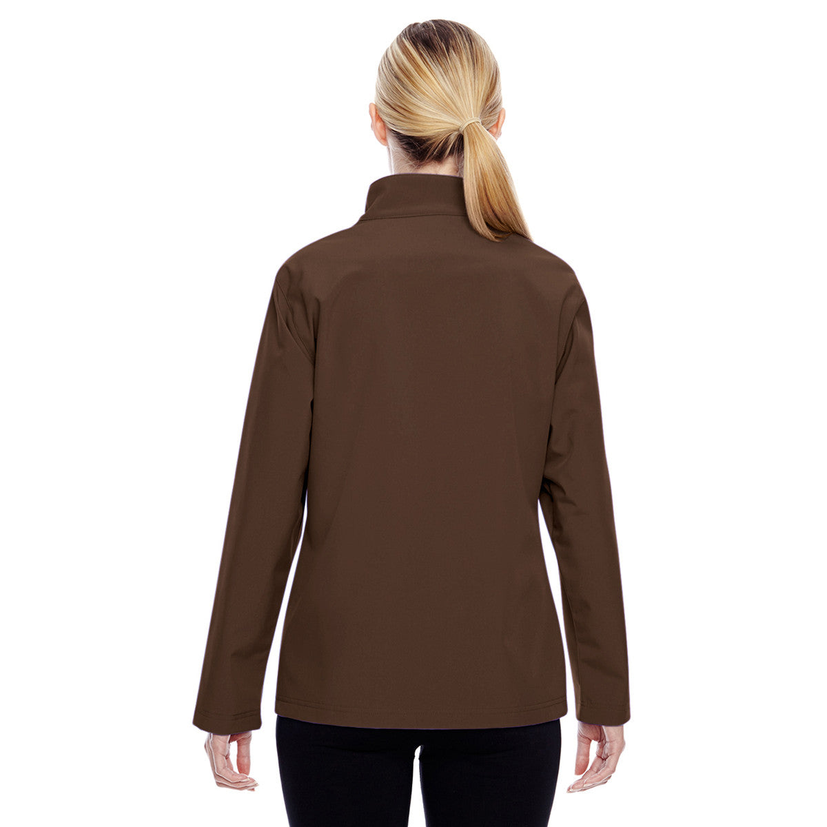 Team 365 Women's Dark Brown Fashionable Soft Shell Sport Jacket