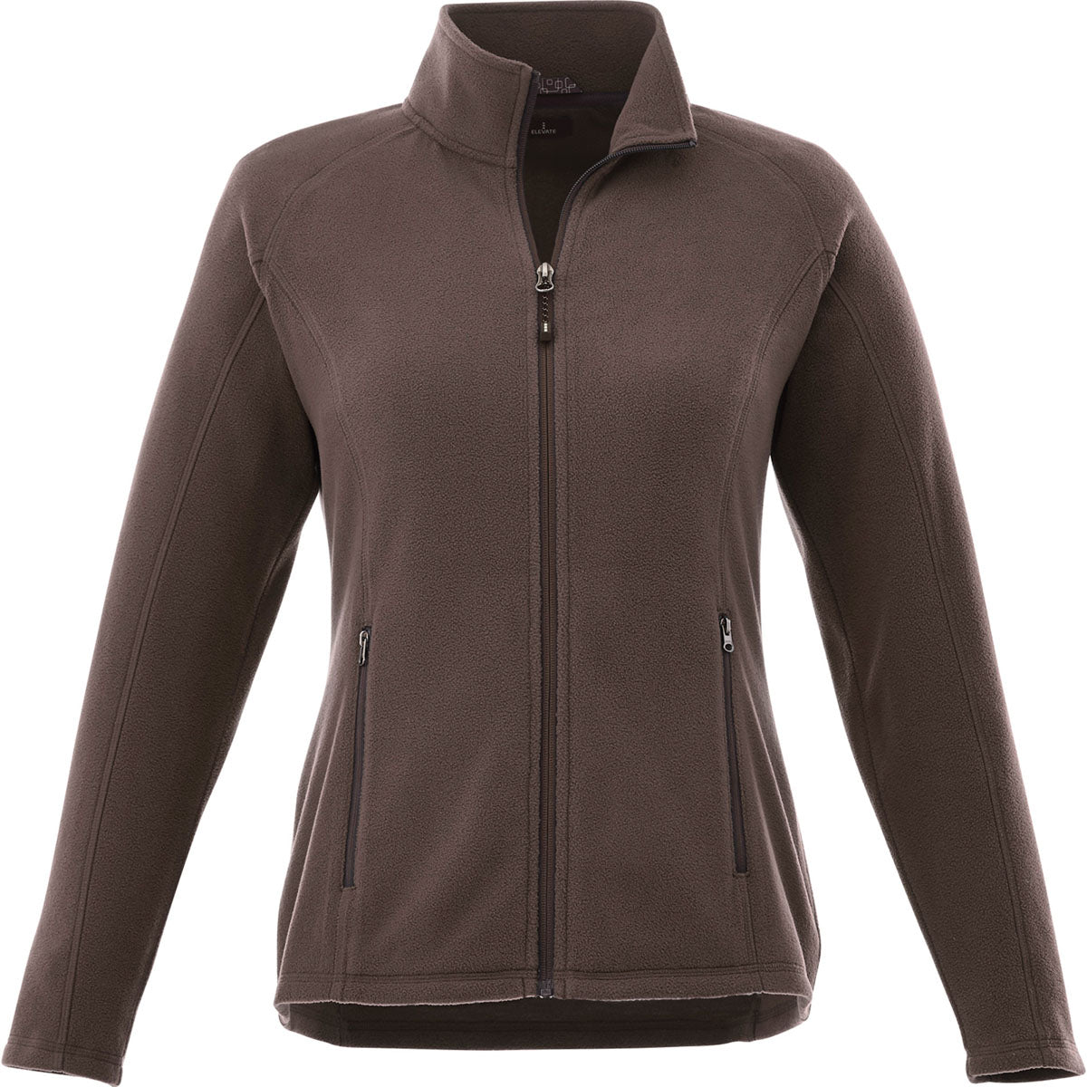 Elevate Women's Chocolate Rixford Polyfleece Jacket - A Must-Have for Style and Comfort!