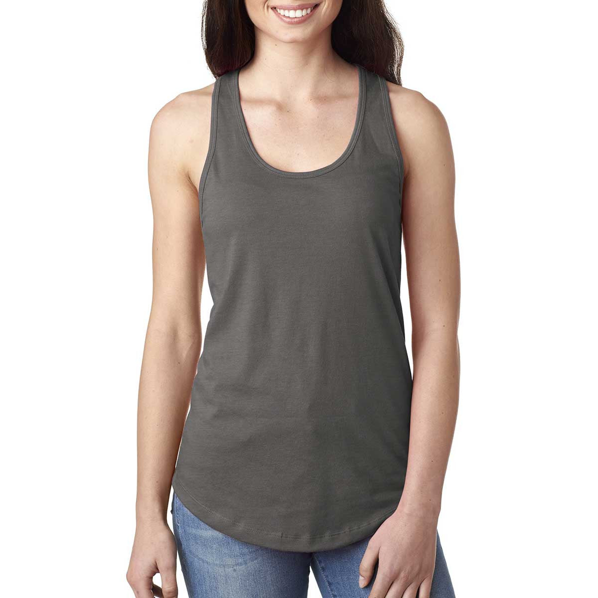 Next Level Women's Stunning Dark Grey Ideal Racerback Tank