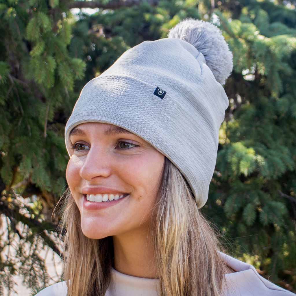 Zusa Light Grey Hyland Knit Beanie - A Sustainable Fashion Statement