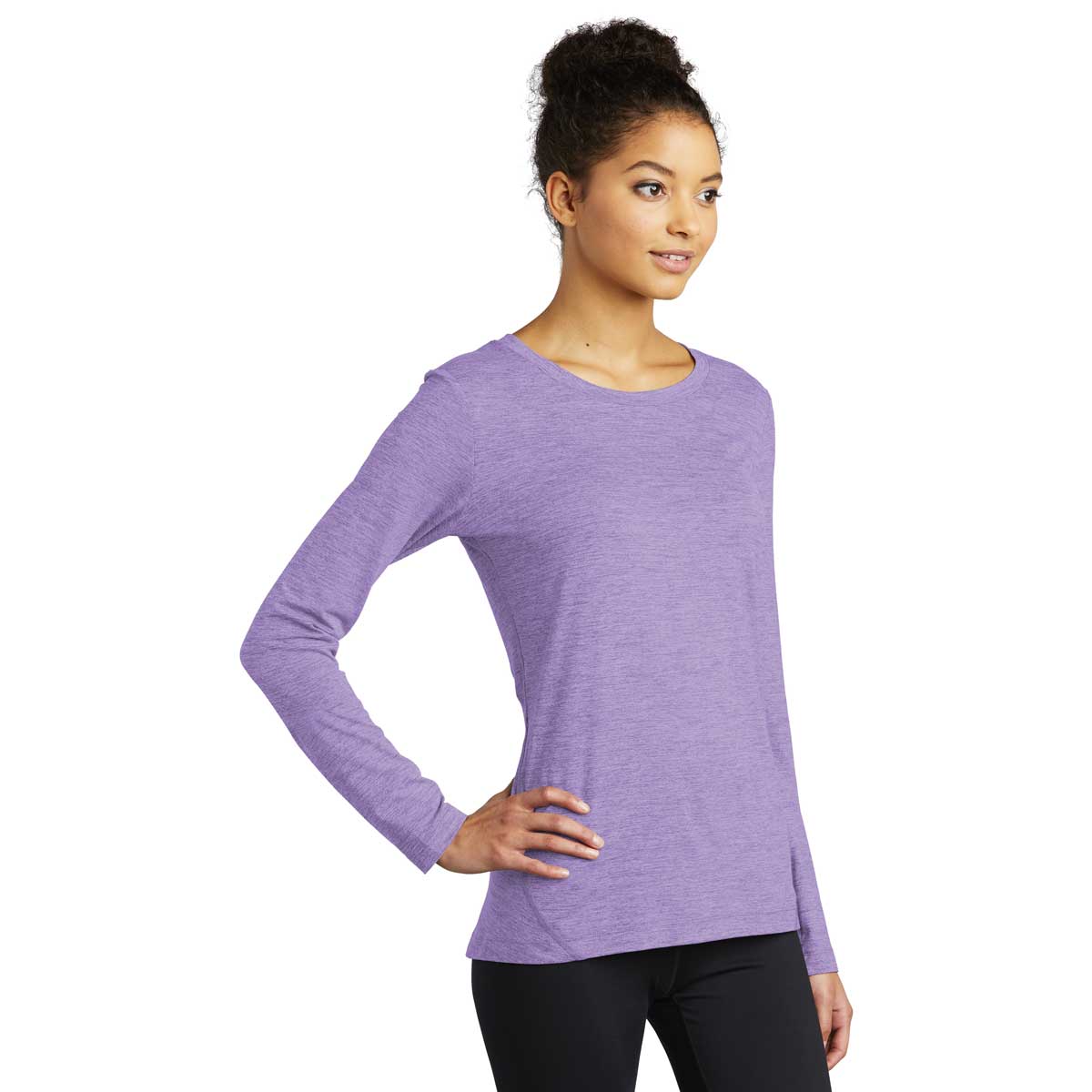 Sport-Tek Women's Hyacinth Heather Exchange 1.5 Long Sleeve Crew: A Stylish and Functional Top