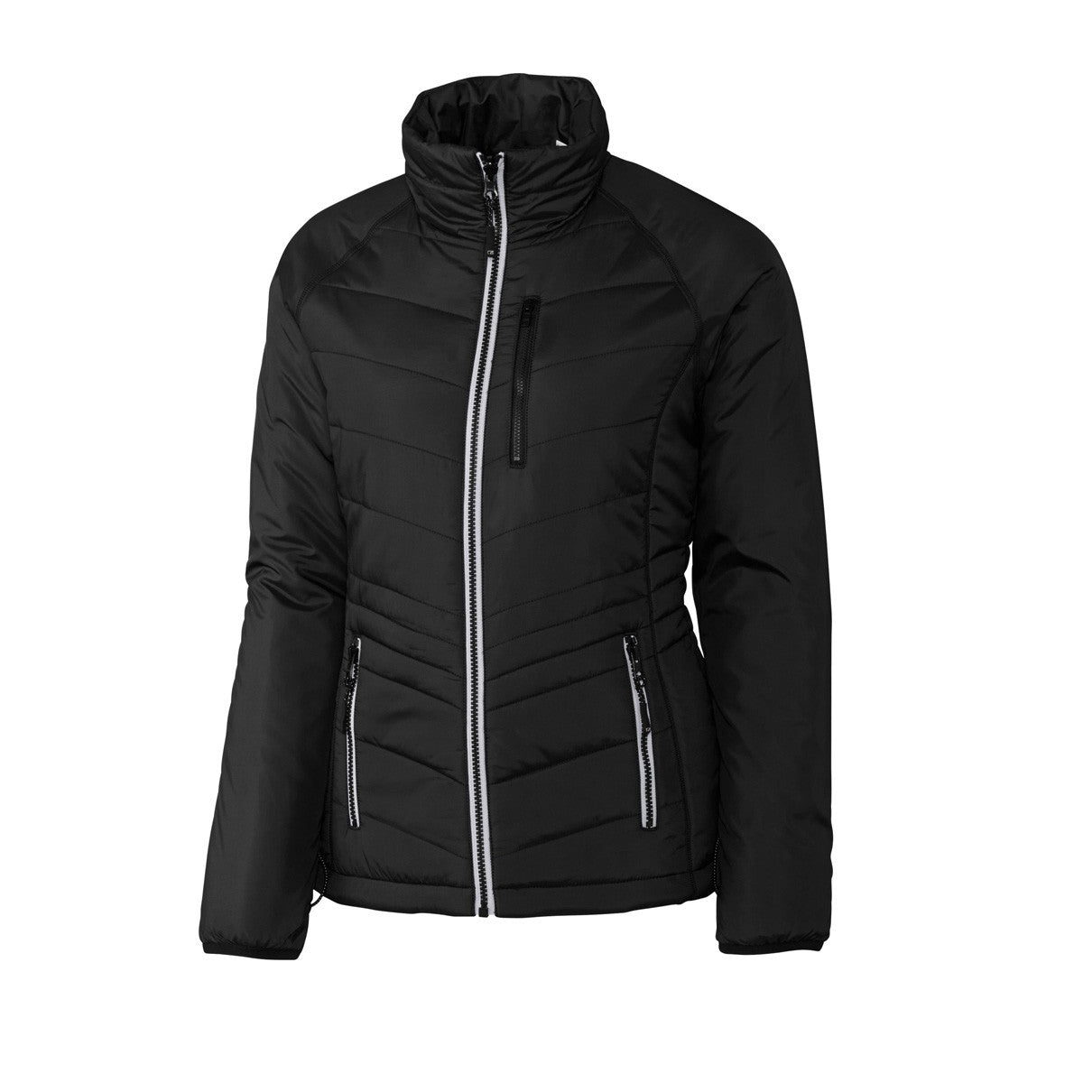 Cutter & Buck Women's Stylish Black Barlow Pass Jacket - Ideal for Winter Adventures