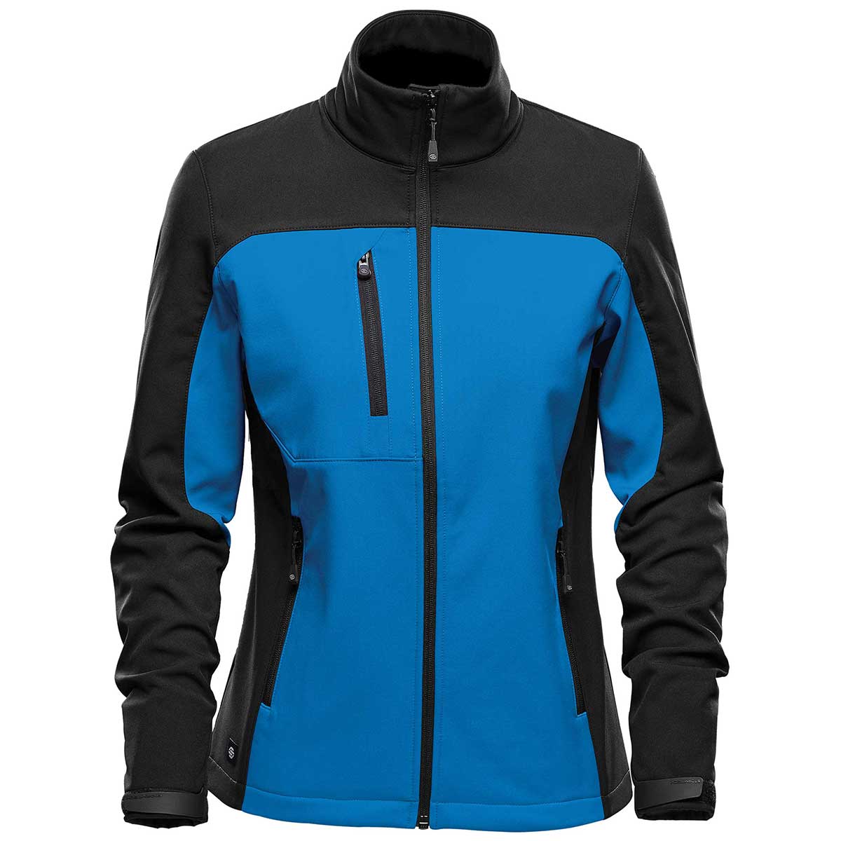 Stormtech Women's Azure Blue/Black Cascades Softshell - Stylish Activewear