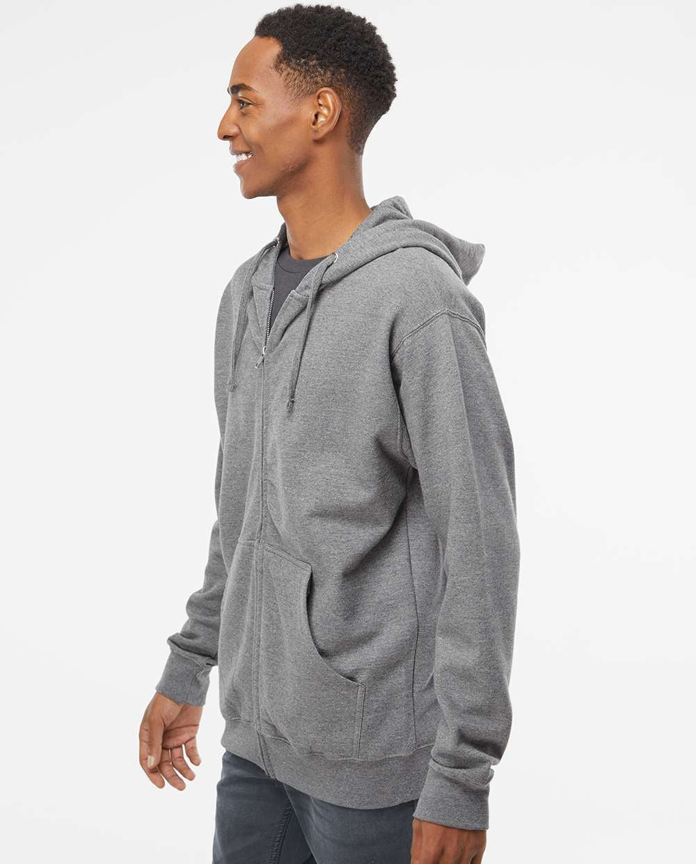 Independent Trading Co. Premium Midweight Full-Zip Hooded Sweatshirt