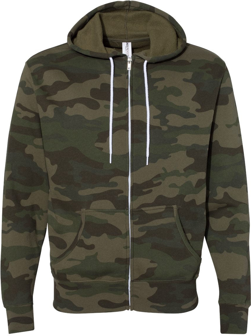 Independent Trading Co. Stylish Lightweight Full-Zip Hooded Sweatshirt