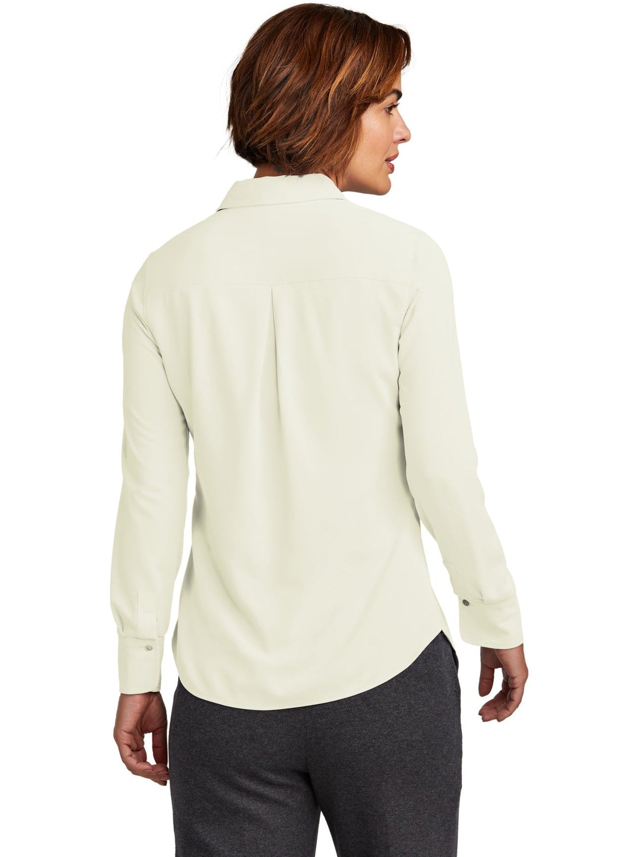 Brooks Brothers Elegant Ladies Full-Button Satin Blouse