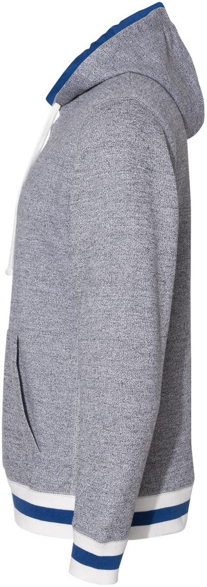 J America Peppered Fleece Lapover Hooded Sweatshirt - Must - Have for Layering