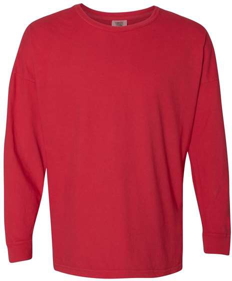 Comfort Colors' Cozy Garment-Dyed Drop-Shoulder Long Sleeve T-Shirt