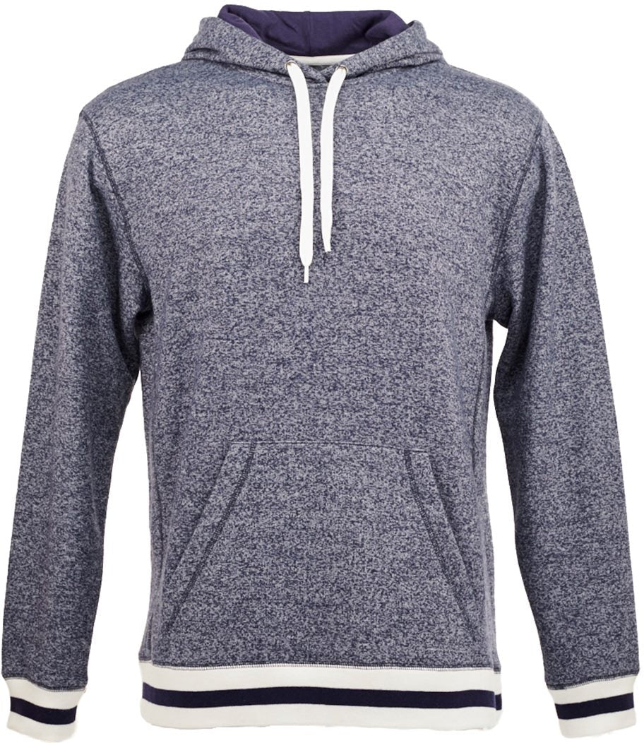 J America Peppered Fleece Lapover Hooded Sweatshirt - Must - Have for Layering