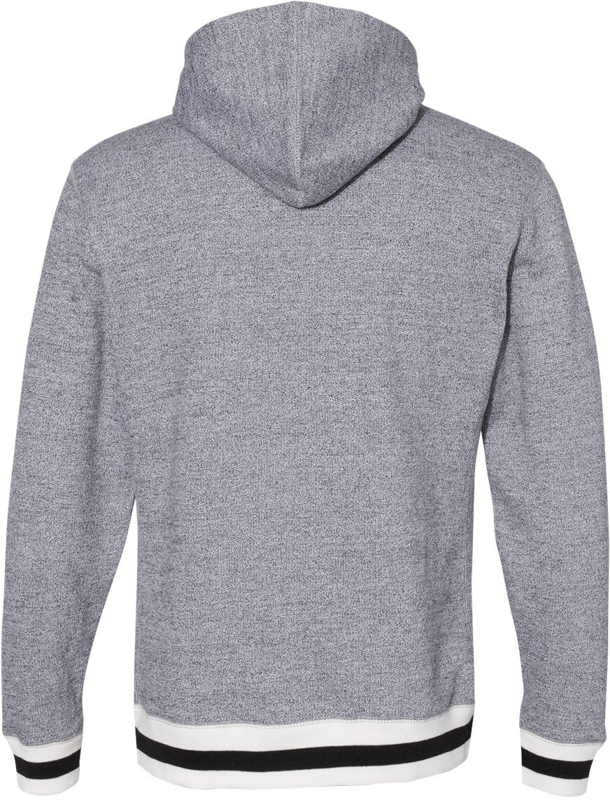 J America Peppered Fleece Lapover Hooded Sweatshirt - Must - Have for Layering
