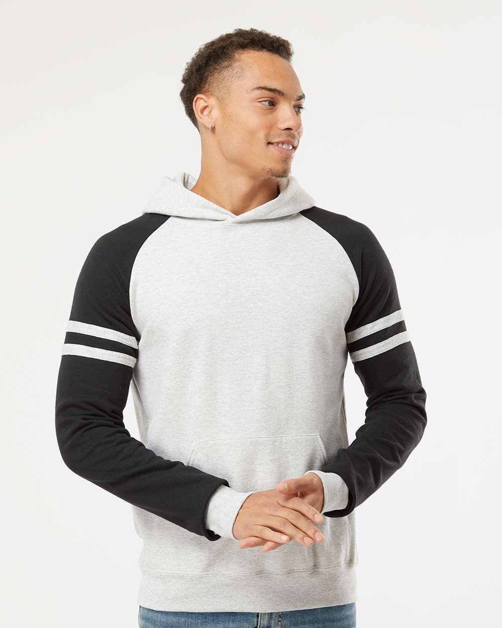 Jerzees Nublend Varsity Colorblocked Raglan Hoodie - A Must - Have Sweatshirt!