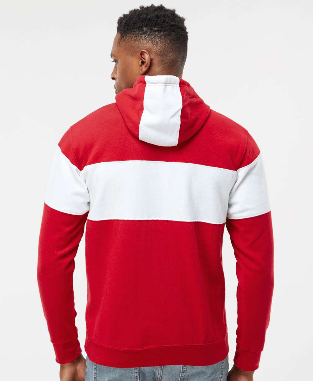 J. America's Stunning Varsity Fleece Colorblocked Hooded Sweatshirt - A Must-Have!