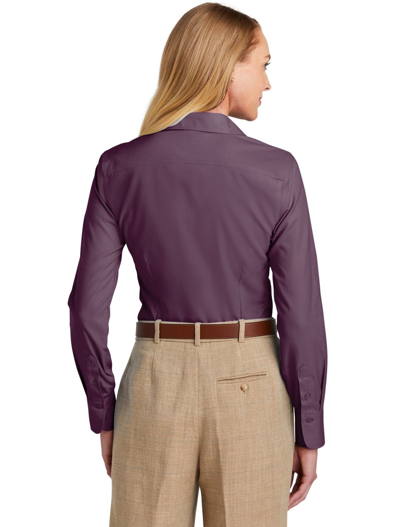 Brooks Brothers Stylish Ladies Wrinkle-Free Stretch Nailhead Shirt