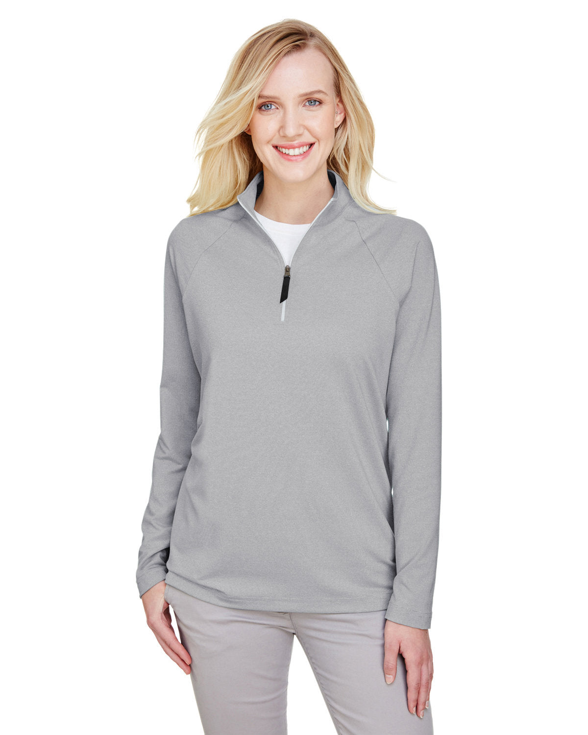 Devon & Jones CrownLux Ladies Clubhouse Micro-Stripe Performance Quarter-Zip - A Must-Have!