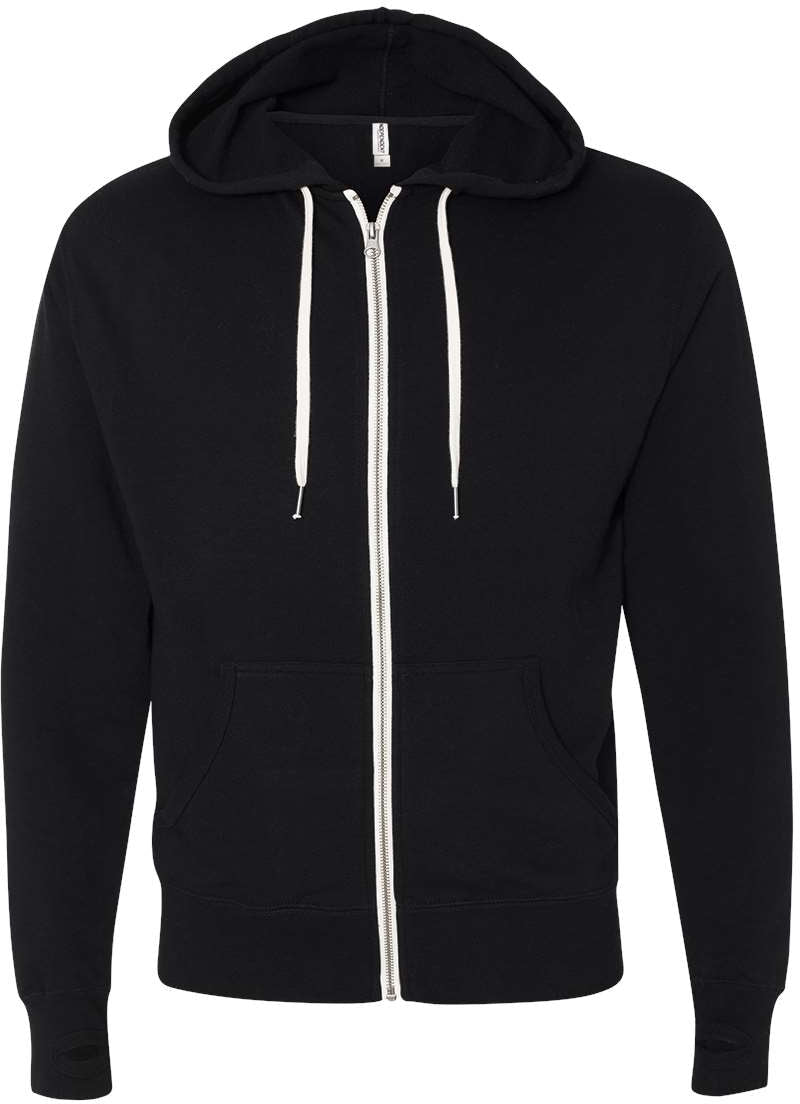 Independent Trading Co. Stylish Heathered French Terry Full-Zip Hooded Sweatshirt